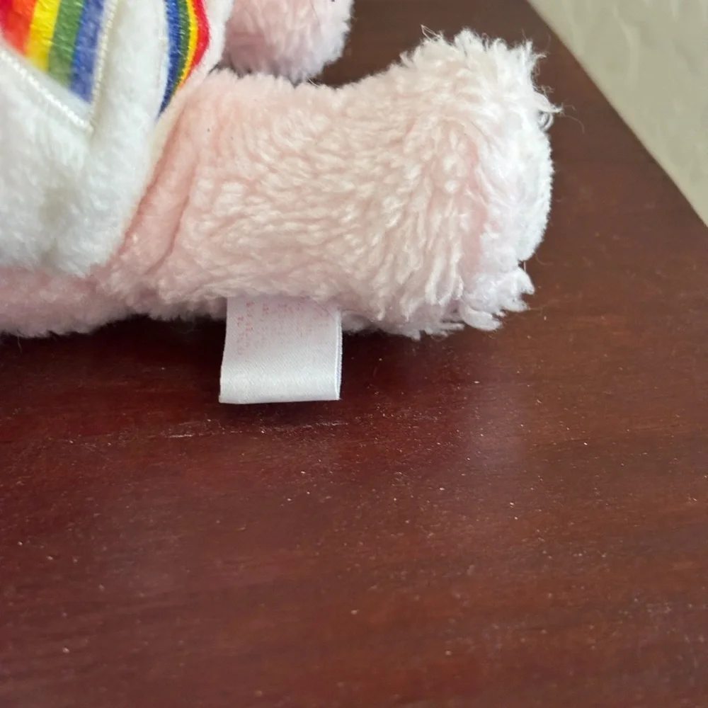 Cheer Bear Care Bear Pink W/ Rainbow Plush Toy Stuffed Animal Vintage 1980s Mini - Picture 8 of 9
